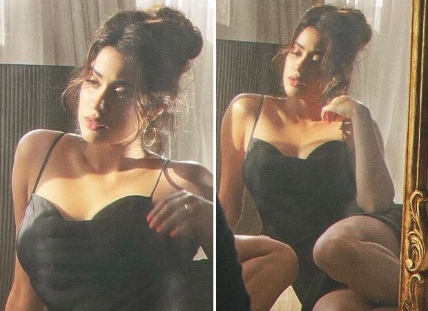 Janhvi Kapoor stuns in a black slip dress as she poses for sun-kissed photos