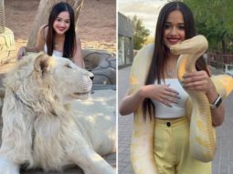 Jannat Zubair visits a private zoo in Dubai; poses with wild animals