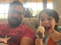 Netizens try to decode Saif Ali Khan’s puzzled expression in picture with Taimur eating ice cream- “Itni mehengi ice cream akele kha gaya”