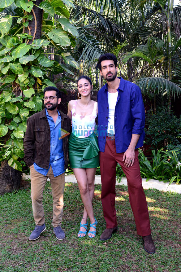 photos ananya panday dhairya karwa and shakun batra spotted promoting their film gehraiyaan 1