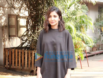 Anushka Sharma returns to Mumbai was dressed in checked pants by Zara, a  black tee and a Kate Spade bag…