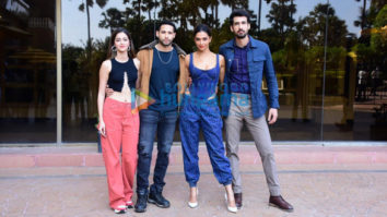 Photos: Deepika Padukone, Siddhant Chaturvedi, Ananya Panday, Dhairya Karwa spotted promoting their film Gehraiyaan at Taj Lands End in Bandra
