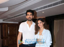 Photos: Dhairya Karwa and Ananya Panday snapped at Taj Lands End promoting their film Gehraiyaan