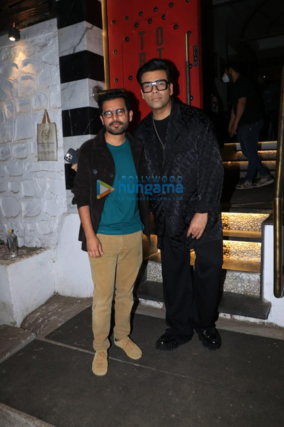 Photos: Karan Johar, Anupama Chopra, and Shakun Batra snapped post a dinner session at Tori in Bandra