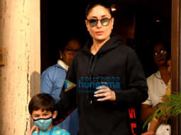 Photos: Kareena Kapoor Khan snapped walking son Taimur Ali Khan to school, while Jeh looks on