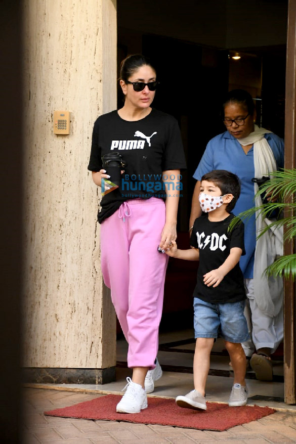 photos kareena kapoor and son taimur ali khan twin in black as they get snapped in bandra 2