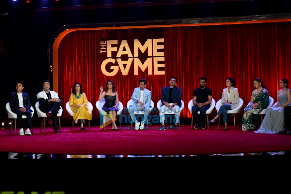 photos madhuri dixit sanjay kapoor karan johar and others unveil the trailer of the fame game 1