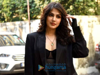 Photos: Rhea Chakraborty snapped at Radio Mirchi office