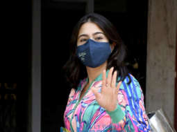 Photos: Sara Ali Khan spotted in a multi-coloured jacket with blue shorts at her Pilates class