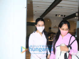 Photos: Shraddha Kapoor snapped in a pink sweatshit and grey yoga pants outside the gym