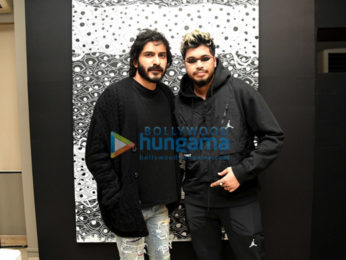 Photos: Shruti Haasan, Akshara Haasan, and others at the unveiling of Santanu Hazarika's art exhibition 'BLCK'