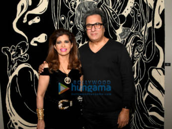 Photos: Shruti Haasan, Akshara Haasan, and others at the unveiling of Santanu Hazarika's art exhibition 'BLCK'