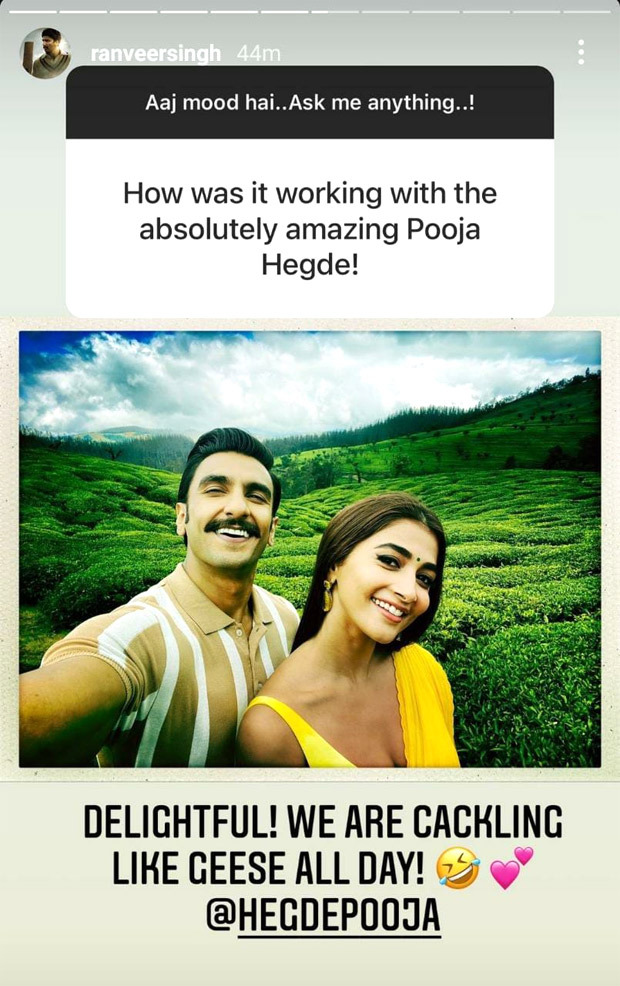 Ranveer Singh shares his retro look with Pooja Hegde from Cirkus, says they were 'cackling like geese all day' 