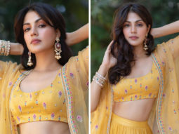 Rhea Chakraborty looks pristine in yellow lehenga for Farhan Akhtar-Shibani Dandekar’s wedding: “She finally learnt how to live in the now”