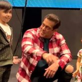 Salman Khan has an adorable moment with his nephew and niece as he tries to make them dance to Race 3 song at the rehearsals of the Da-Bangg tour in Dubai; watch