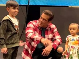 Salman Khan has an adorable moment with his nephew and niece as he tries to make them dance to Race 3 song at the rehearsals of the Da-Bangg tour in Dubai; watch