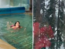 Sara Ali Khan swims away from her Monday blues in a pink bikini in -2 degree temperature in Kashmir; see video