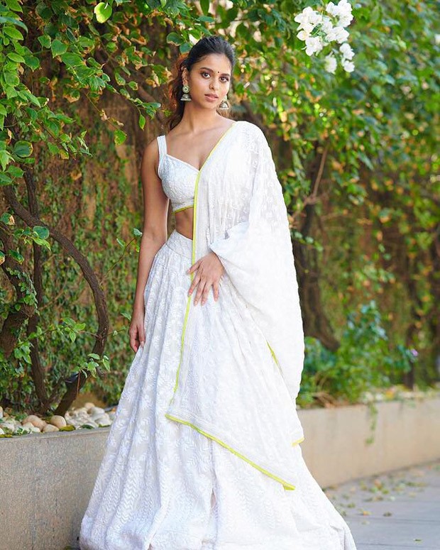 Suhana Khan turn breathtaking muse for Manish Malhotra in dreamy chikankari lehenga and jhumkis