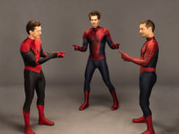 Tom Holland, Tobey Maguire and Andrew Garfield re-create classic Spider-Man meme for digital release of Spider-Man: No Way Home
