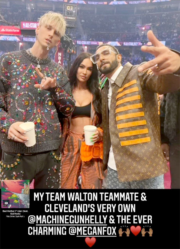 Ranveer Singh shares photos with Machine Gun Kelly, Megan Fox, Bill Murray, Mary J. Blige, Shaquille O'Neal from NBA All-Star Celebrity Game in Cleveland 