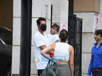 Photos: Arjun Rampal snapped with wife Gabriella Demetriades and son in Bandra
