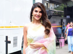 Jacqueline Fernandez looks elegant in a saree as she promotes Bachchhan Paandey