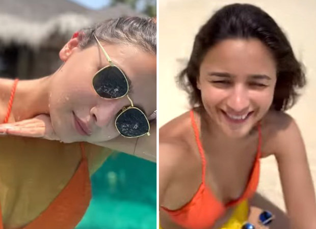 Alia Bhatt spends time on the beach in orange and yellow bikini; celebrates 29th birthday with Soni Razdan and Shaheen Bhatt in Maldives 