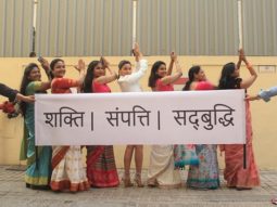 Alia Bhatt does the signature pose women at the special screening of Gangubai Kathiawadi on International Women’s Day 2022 