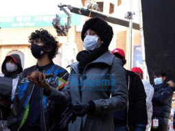 On the Sets of the movie Bachchhan Paandey