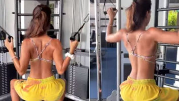 Disha Patani flaunts her back while doing a wide grip pull in the gym; watch