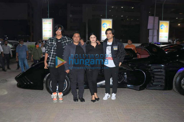 Heropanti 2 director Ahmed Khan and his family arrive in a Batmobile to watch Robert Pattinson starrer The Batman