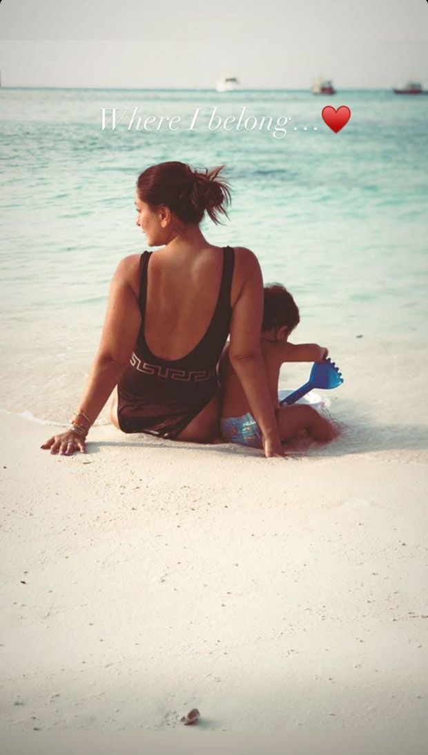 Kareena Kapoor Khan chills on the beach in black swimsuit with baby Jeh, see her photos Kareena Kapoor Khan chills on the beach in black swimsuit with baby Jeh, see her photos