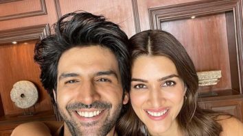 Kartik Aaryan and Kriti Sanon are all smiles as they announce schedule wrap of Shehzada, see photo