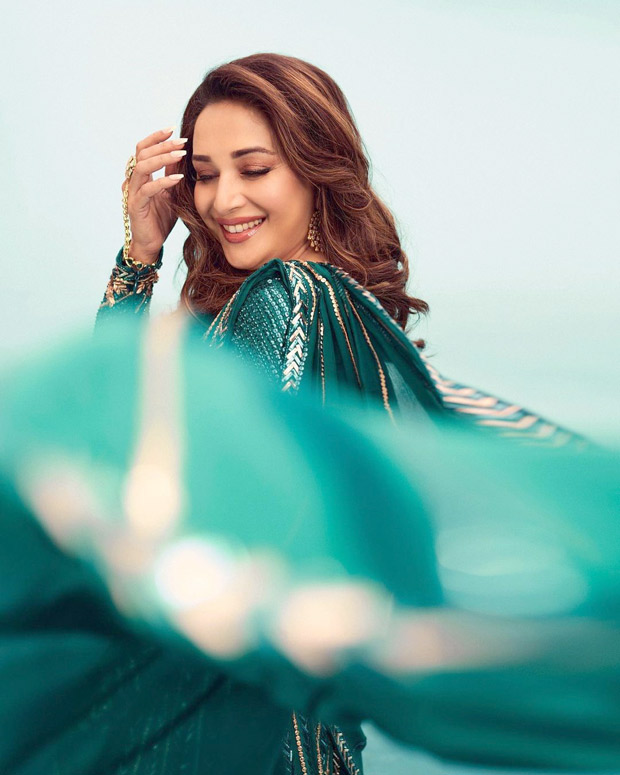 Madhuri Dixit is marvellous Manish Malhotra muse in majestic sequin lehenga saree for The Fame Game song 'Dupatta Mera'