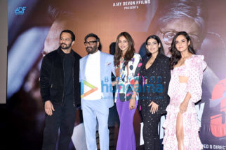 Photos: Ajay Devgn, Rakul Preet Singh, Rohit Shetty, Aakanksha Singh and Angira Dhar snapped at Runway 34 trailer launch event in Mumbai