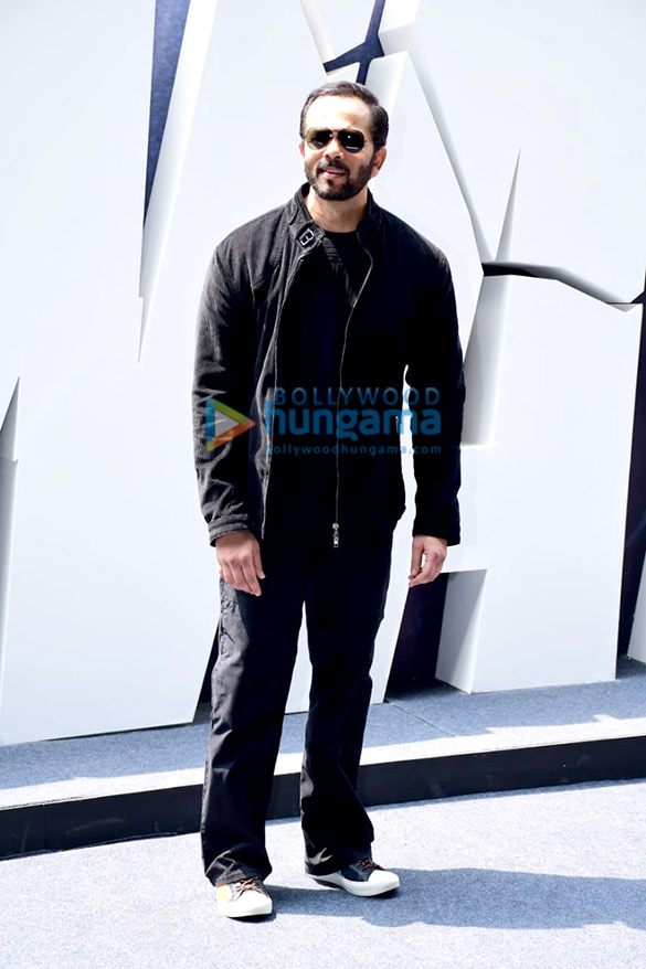 photos ajay devgn rakul preet singh rohit shetty aakanksha singh and angira dhar snapped at runway 34 trailer launch event in mumbai 4