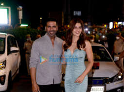 Photos: Bachchhan Paandey stars Akshay Kumar and Kriti Sanon host a special screening of the film in Delhi