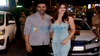 Photos: Bachchhan Paandey stars Akshay Kumar and Kriti Sanon host a special screening of the film in Delhi