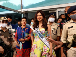 Photos: Miss Universe 2021 Harnaaz Kaur Sandhu snapped at IGI airport in New Delhi