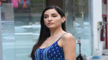 Photos: Nora Fatehi steps out in printed dress for a visit to T-Series office