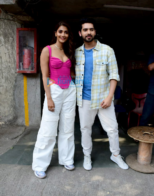 Photos: Pooja Hegde and Armaan Malik pose together for the paparazzi as they get spotted in the city