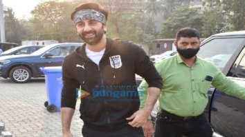 Photos: Ranbir Kapoor, Abhishek Bachchan, Abhimanyu Dassani play a game of football on Sunday