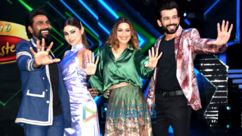 Photos: Remo D’Souza, Mouni Roy, Sonali Bendre, and Jay Bhanushali pose on the sets of DID Lil Master
