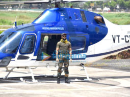 Photos: Vijay Deverakonda arrives in a chopper dressed in army uniform to announce his next pan India project with Puri Jagannadh