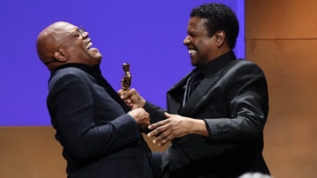 Samuel L. Jackson receives his first-ever Oscar as Lifetime Achievement Award from longtime friend Denzel Washington