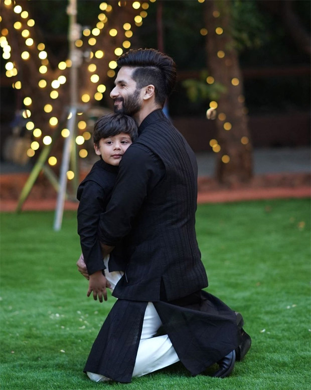 Shahid Kapoor twins in black and white with son Zain in rare new photo from Sanah Kapur's wedding - "You have my heart and you know it"