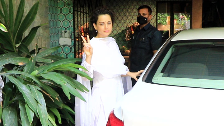 Spotted: Kangana Ranaut at her office in Bandra, Mumbai