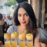 Mallika Sherawat poses with a fancy version of golgappa at a restaurant outside India; fans say ‘Ameero ke golgappe’