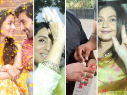 Trending Bollywood Pics: From team Brahmastra wishing Ranbir Kapoor and Alia Bhatt for their wedding, to groom to be Ranbir’s mother Neetu Kapoor celebrating 43 years of engagement, to Riddhima Kapoor Sahni, Rima Jain and others arriving for pre-wedding functions, to security covering phone camera lenses at the wedding venue, to Pooja Bhatt flaunting her mehandi, here are today’s top trending entertainment images Trending Bollywood Pics: From team Brahmastra wishing Ranbir Kapoor and Alia Bhatt for their wedding, to groom to be Ranbir’s mother Neetu Kapoor celebrating 43 years of engagement, to Riddhima Kapoor Sahni, Rima Jain and others arriving for pre-wedding functions, to security covering phone camera lenses at the wedding venue, to Pooja Bhatt flaunting her mehandi, here are today’s top trending entertainment images