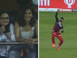 Anushka Sharma smiles after Virat Kohli’s one-handed catch during IPL match of Royal Challengers Bangalore vs Delhi Capitals, watch video